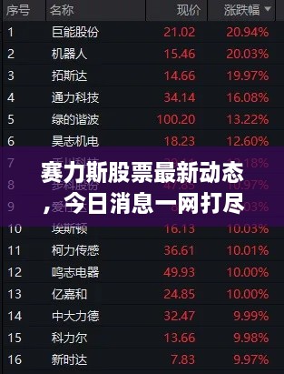 賽力斯股票最新動態(tài)，今日消息一網(wǎng)打盡！