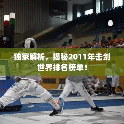 獨家解析，揭秘2011年擊劍世界排名榜單！