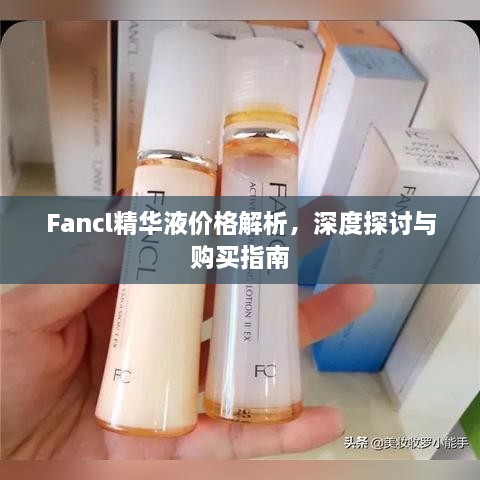 Fancl精華液價(jià)格解析，深度探討與購買指南