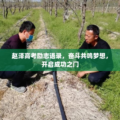 趙澤高考勵志語錄，奮斗共鳴夢想，開啟成功之門